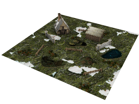 Warcrow Bases: Bakhlia Farm Scenery Pack