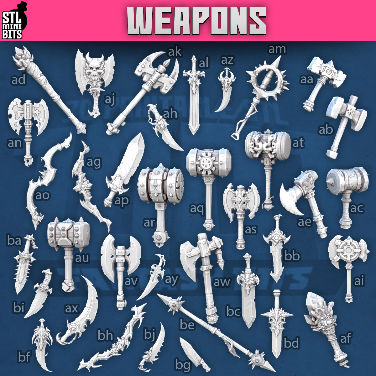 Weapons by STL Miniatures
