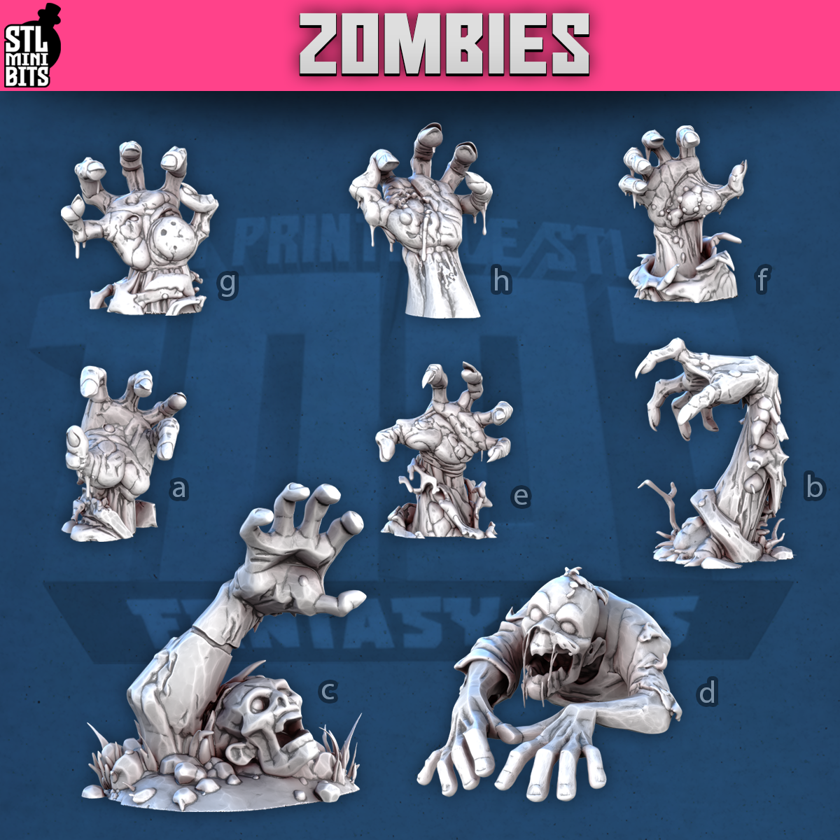 Zombies by STL Miniatures