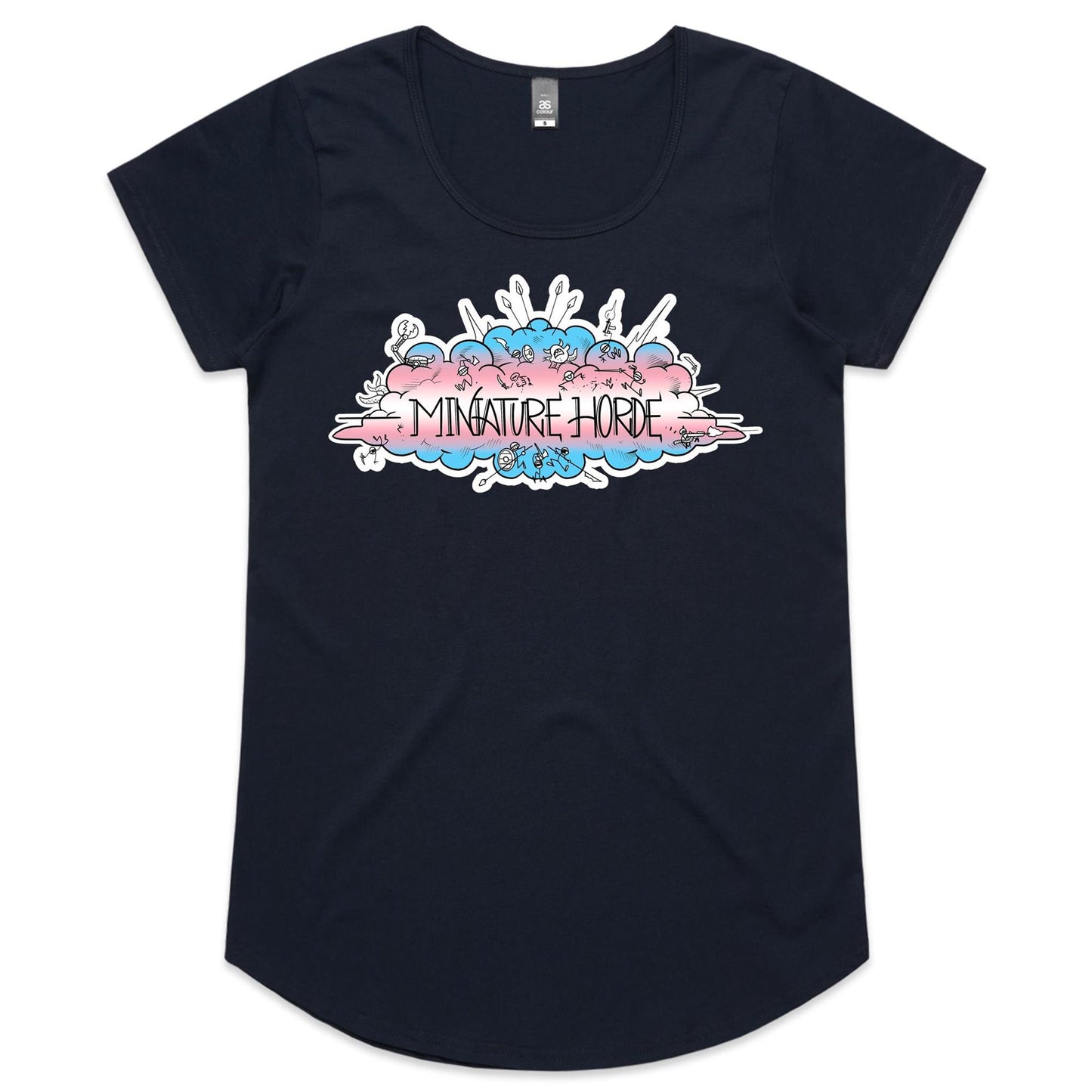 Trans Flag Logo - Womens Scoop Neck T-Shirt