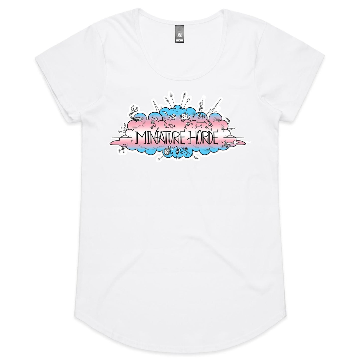 Trans Flag Logo - Womens Scoop Neck T-Shirt