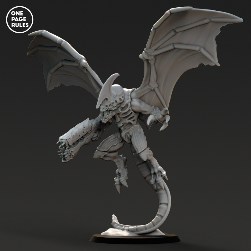 Alien Ravager Prime Warrior (Wings, Ravager Gun) - Alien Hives (1 Model) – Miniature ...