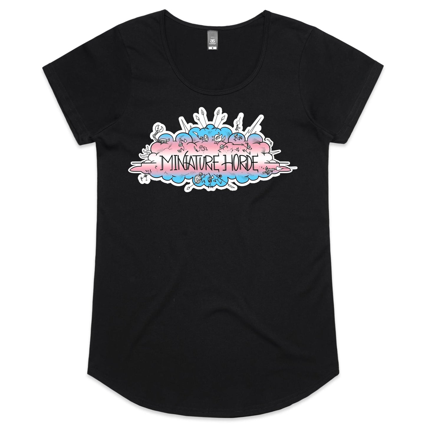 Trans Flag Logo - Womens Scoop Neck T-Shirt