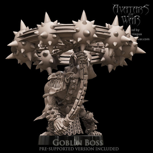 Goblin Boss with Flail (Swinging) by Avatars of War