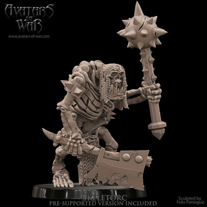 Orc Skeleton with Two Weapons