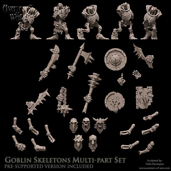 Goblin Skeleton Warriors (Multi-Part Regiment) by Avatars of War