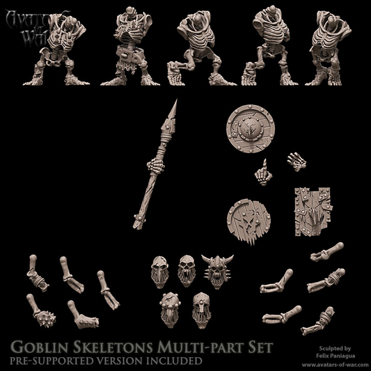 Goblin Skeleton Spearmen (Multi-Part Regiment) by Avatars of War