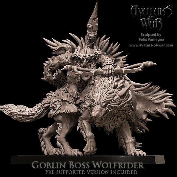 Goblin Boss Wolfrider with Bow by Avatars of War