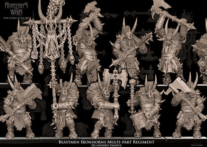 Beastmen Ironhorns with Great Weapons (Multi-Part) by Avatars of War