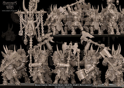 Beastmen Ironhorns with Great Weapons (Multi-Part) by Avatars of War