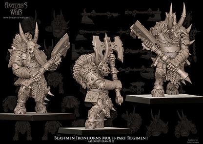 Beastmen Ironhorns with Great Weapons (Multi-Part) by Avatars of War