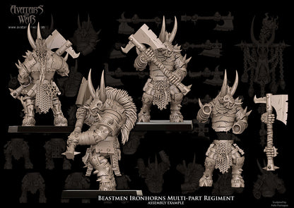 Beastmen Ironhorns with Great Weapons (Multi-Part) by Avatars of War