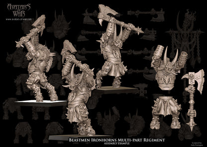 Beastmen Ironhorns with Great Weapons (Multi-Part) by Avatars of War