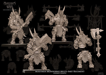 Beastmen Ironhorns with Great Weapons (Multi-Part) by Avatars of War