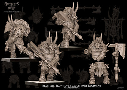 Beastmen Ironhorns with Great Weapons (Multi-Part) by Avatars of War