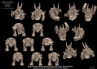Beastmen Ironhorns with Great Weapons (Multi-Part) by Avatars of War