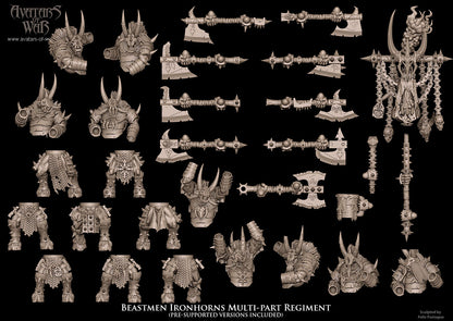 Beastmen Ironhorns with Great Weapons (Multi-Part) by Avatars of War