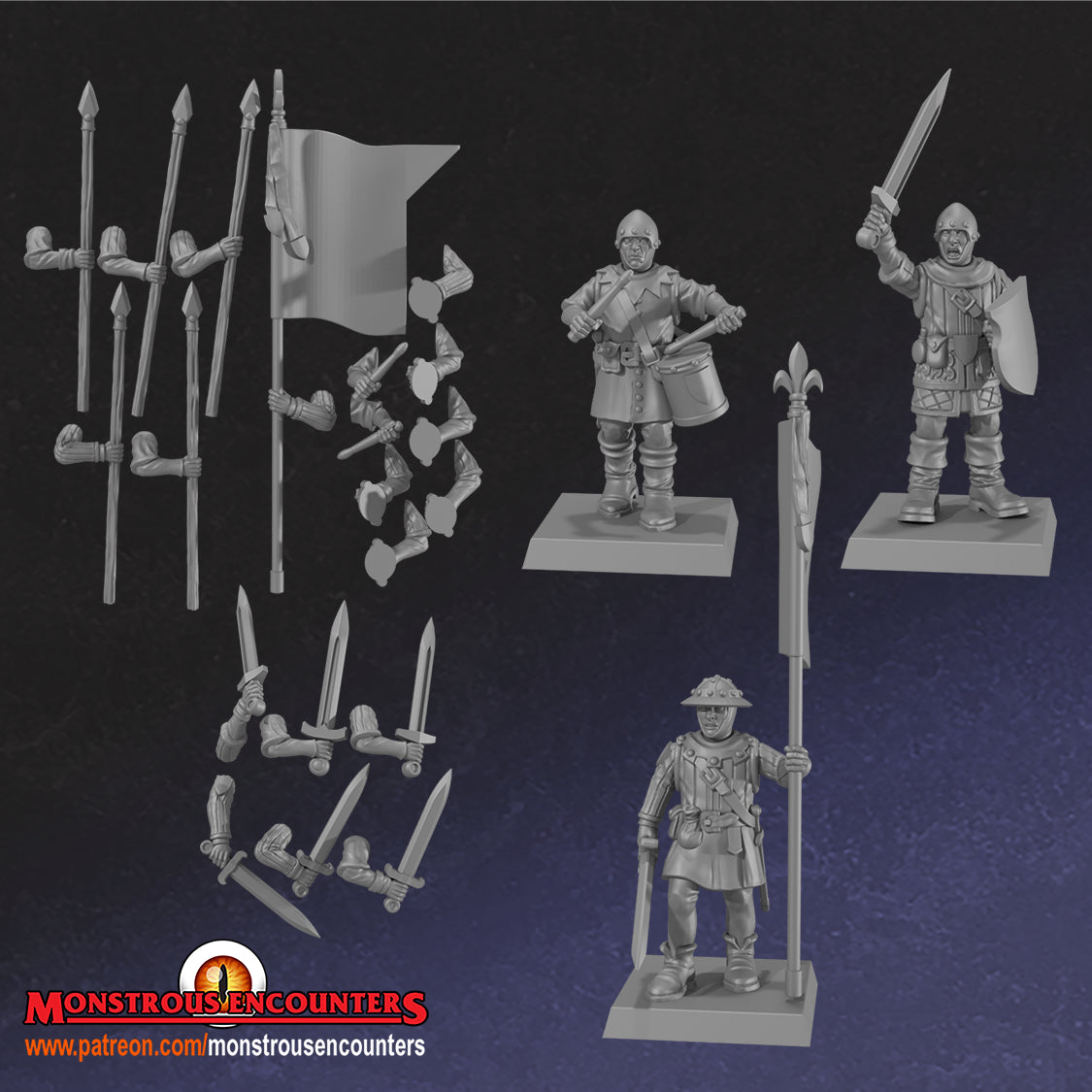 Breton Men-at-arms Unit  by Monstorous Encounters