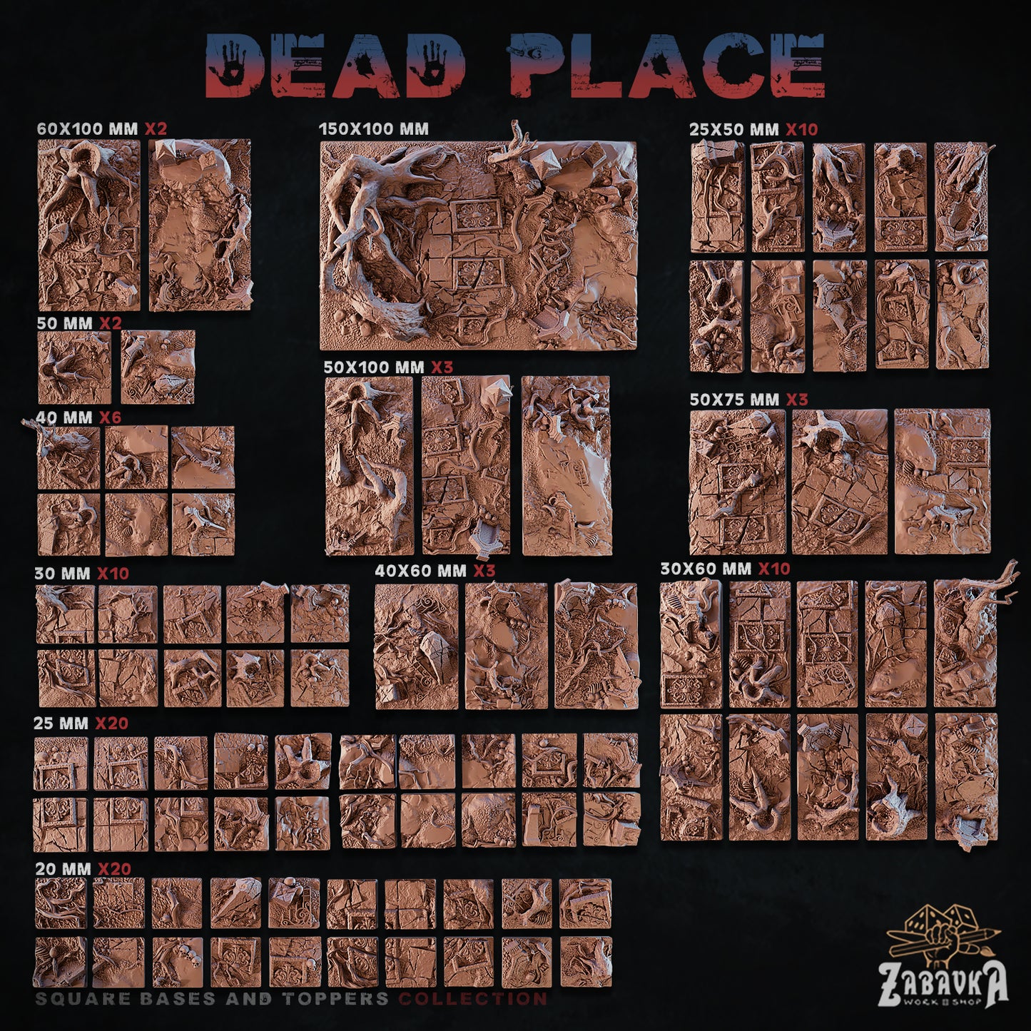 Dead Place Square Bases By Zabavka Workshop