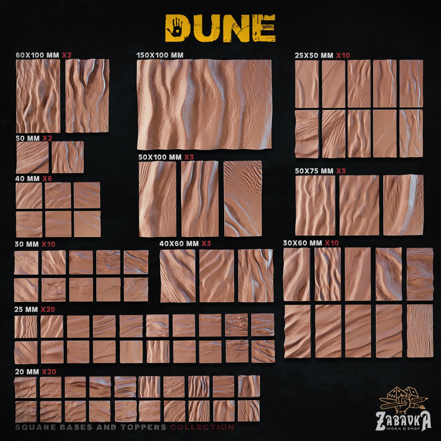 Dune Square Bases By Zabavka Workshop