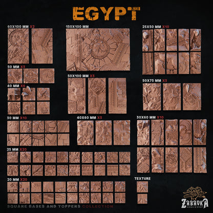 Egypt Square Bases By Zabavka Workshop