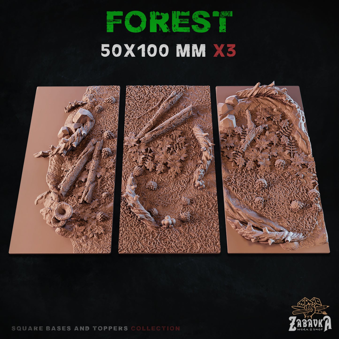 Forest Square Bases By Zabavka Workshop