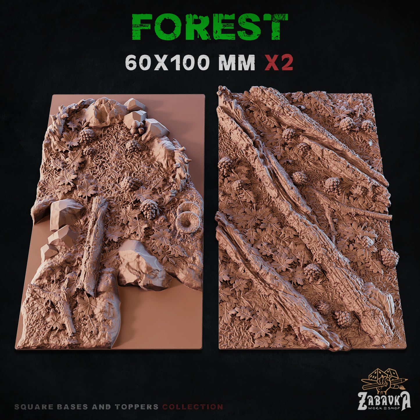 Forest Square Bases By Zabavka Workshop