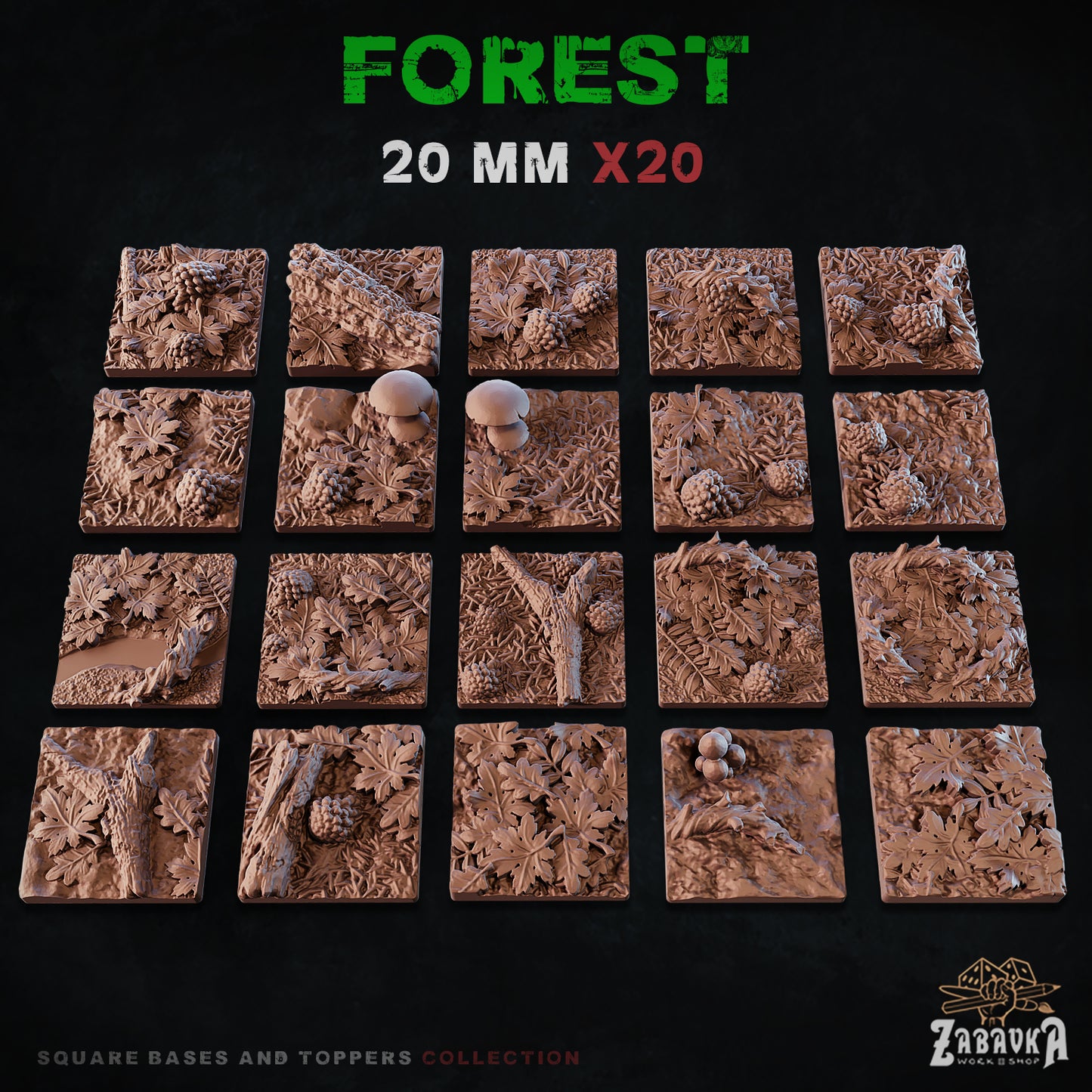 Forest Square Bases By Zabavka Workshop