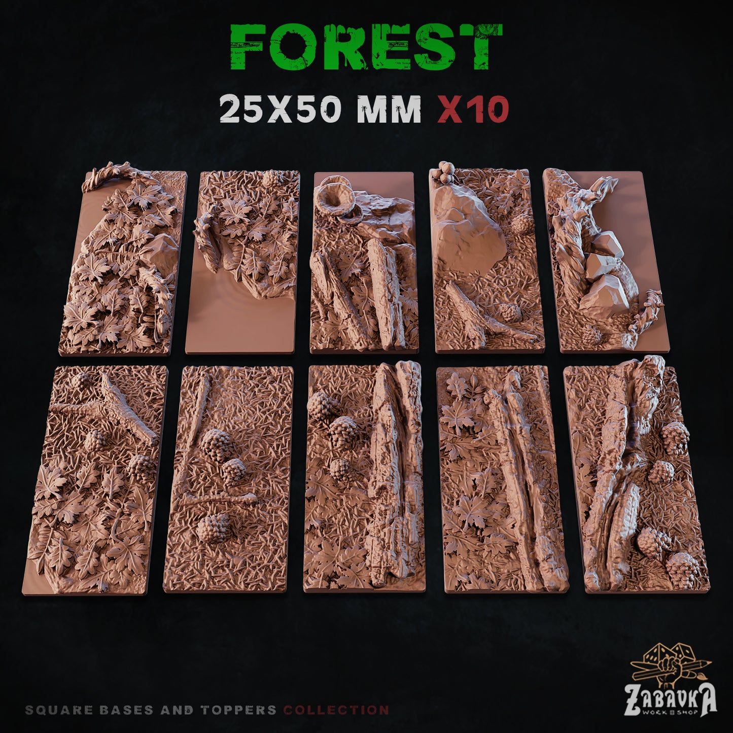 Forest Square Bases By Zabavka Workshop