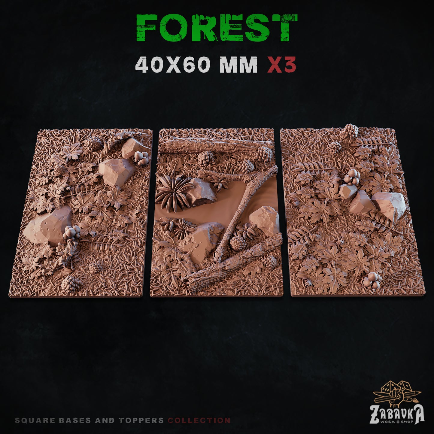Forest Square Bases By Zabavka Workshop