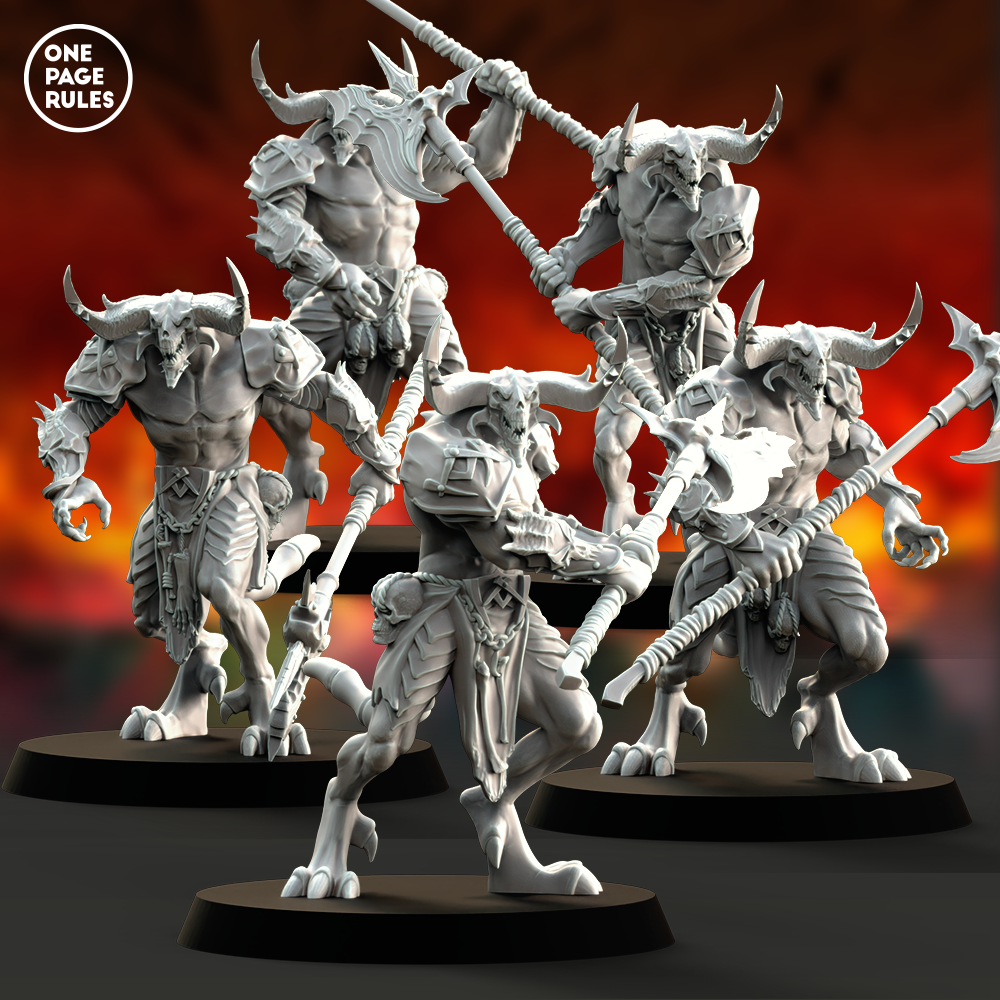 Blood Warriors (Halberd) - War Daemons (5 Models)