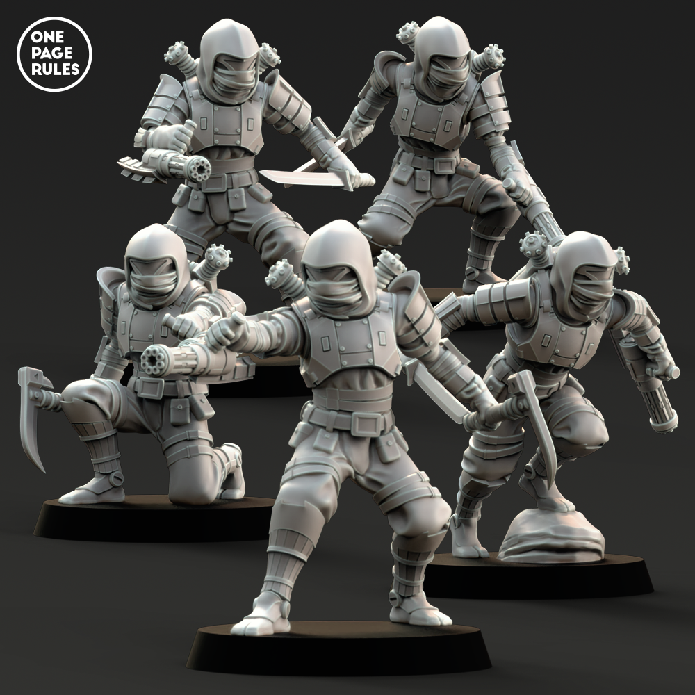 Ninjas (Sword, Sickle, Auto-Gun) [Hybrid] - Eternal Dynasty (5 Models)