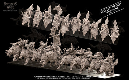 Goblin Wolf Rider Archers (Battle-Ready Regiment) by Avatars of War
