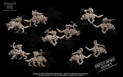 Goblin Wolf Rider Archers (Battle-Ready Regiment) by Avatars of War