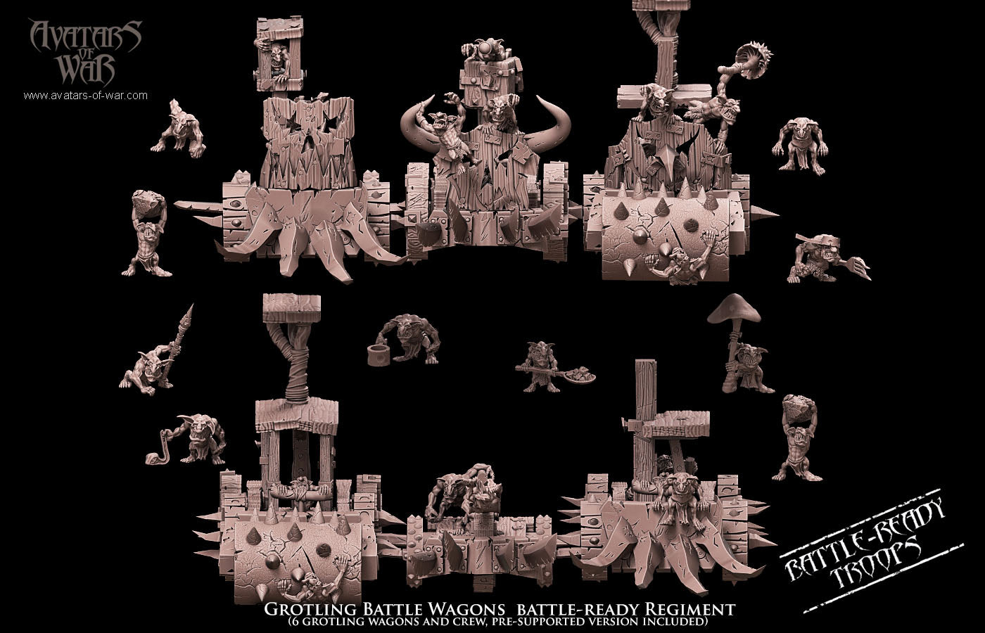 Grotling Battle Wagon (Battle -Ready) by Avatars of War