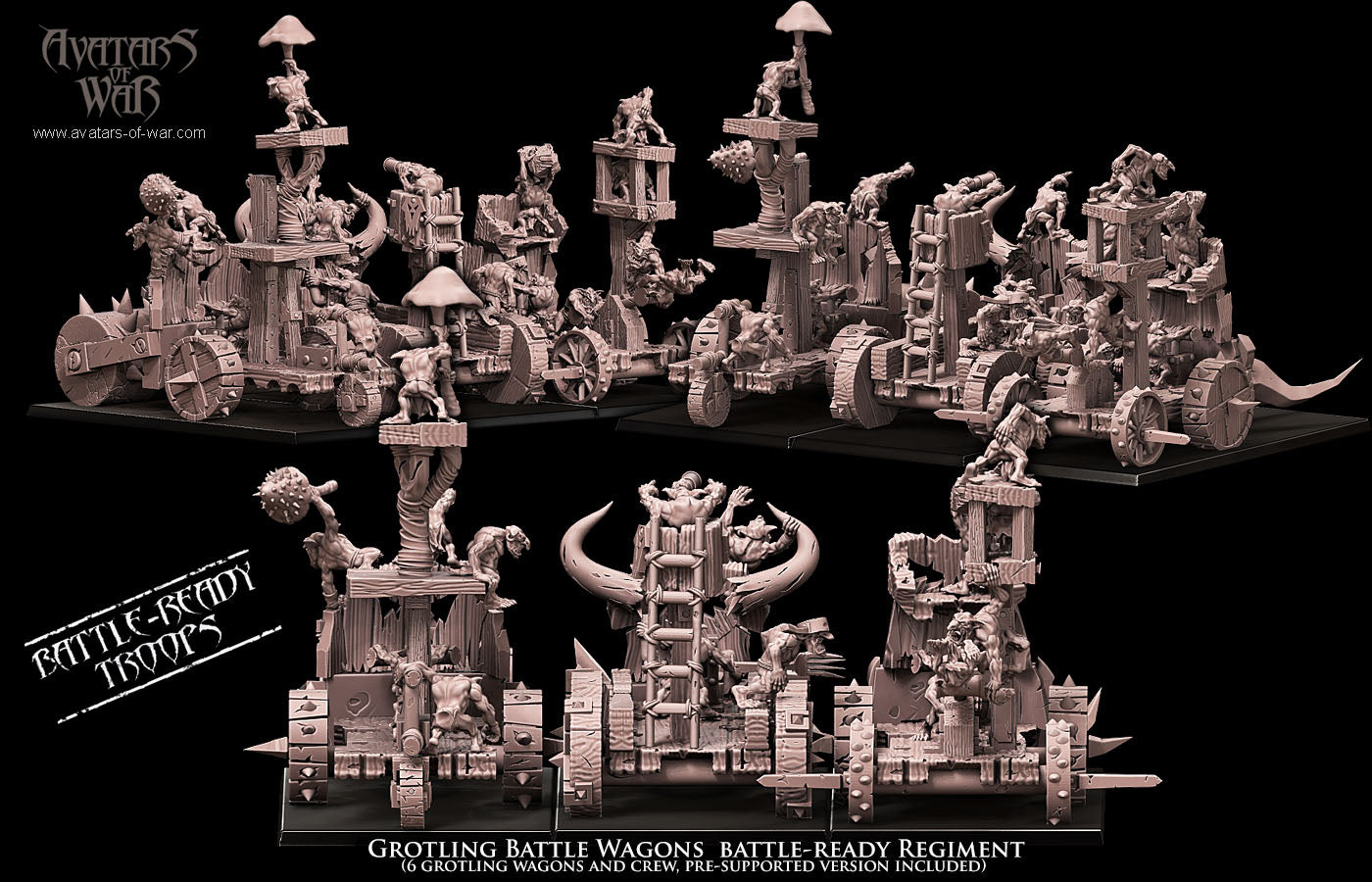 Grotling Battle Wagon (Battle -Ready) by Avatars of War