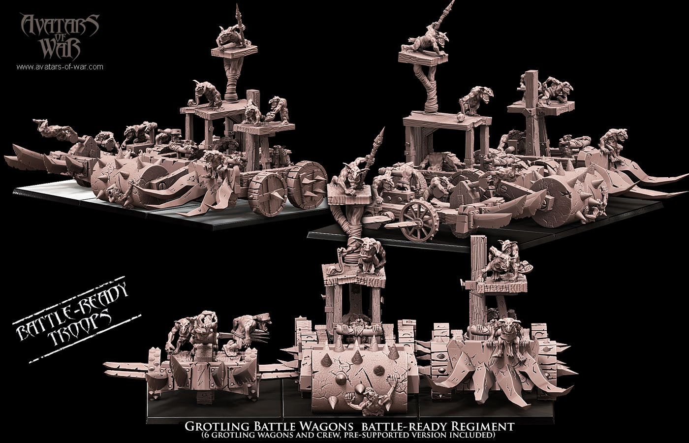 Grotling Battle Wagon (Battle -Ready) by Avatars of War