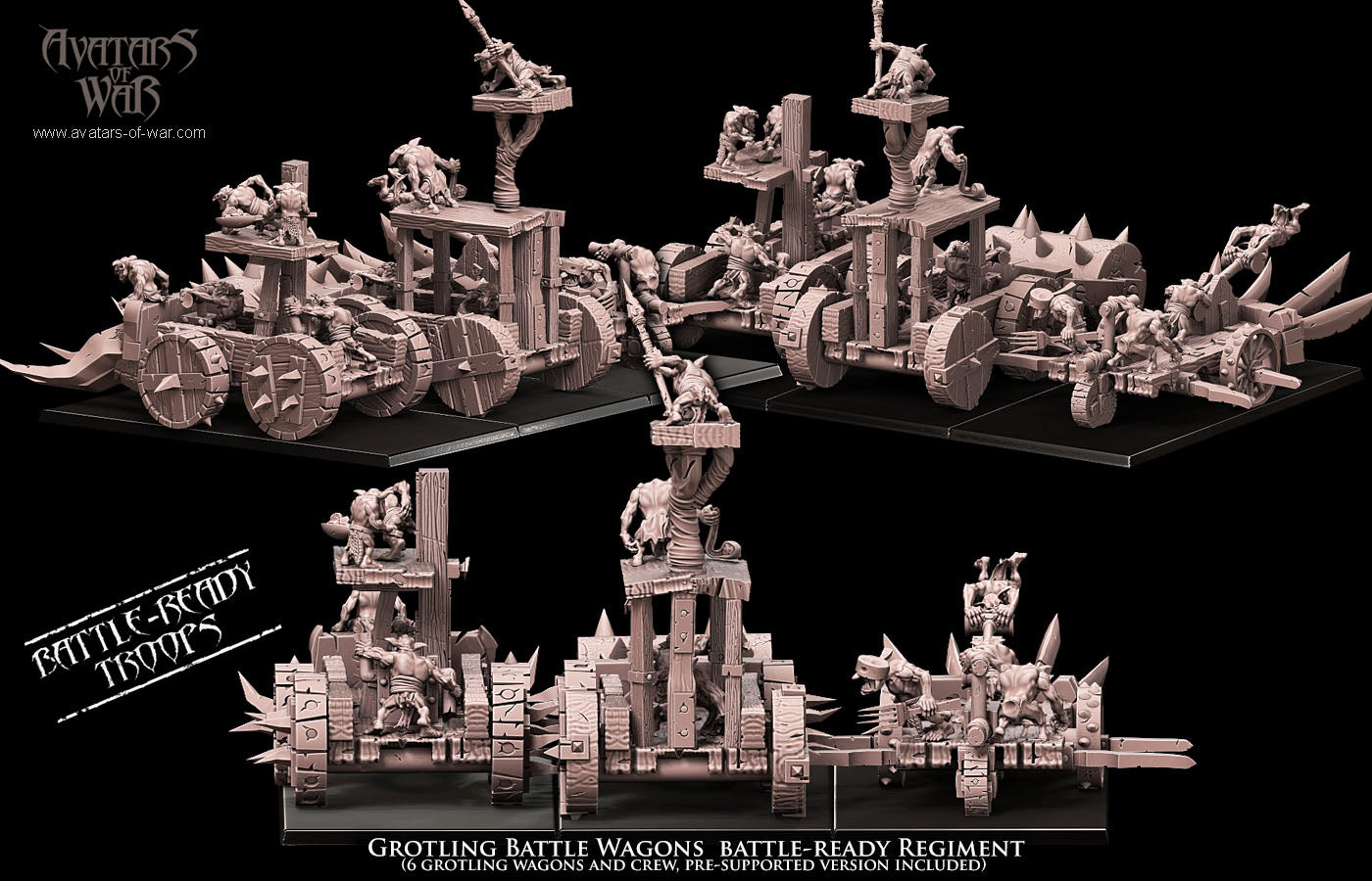 Grotling Battle Wagon (Battle -Ready) by Avatars of War