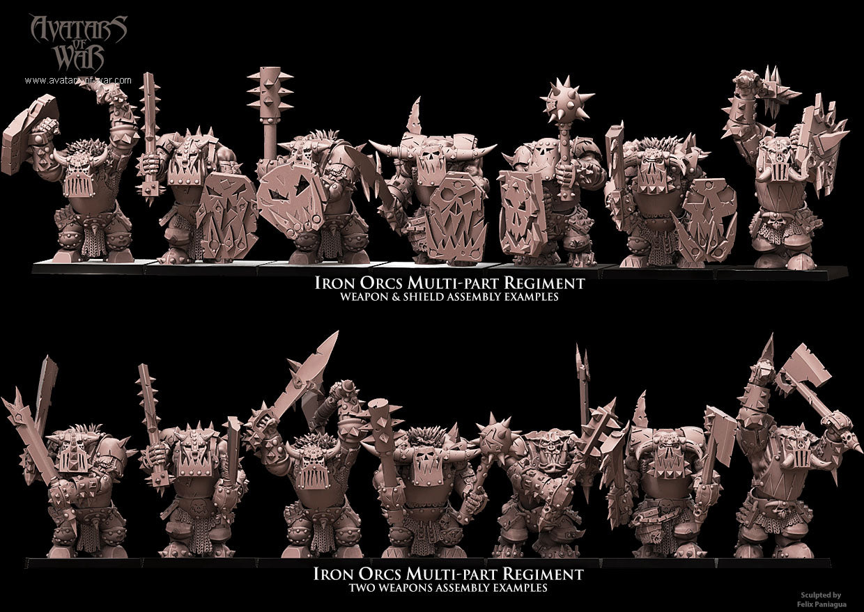 Iron Orcs Weapons & Shields(Multi-Part Regiment) by AoW