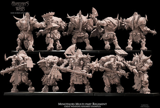 Minotaurs with Two Handed Weapons (Multi-Part Regiment) by Avatars of War