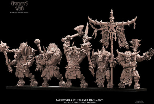 Minotaurs with Dual Hand Weapons (Multi-Part Regiment) by Avatars of War
