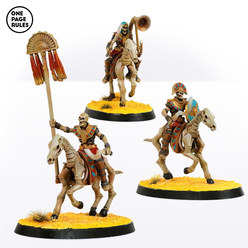 Skeleton Horsemen Command - Mummified Undead (3 Models)