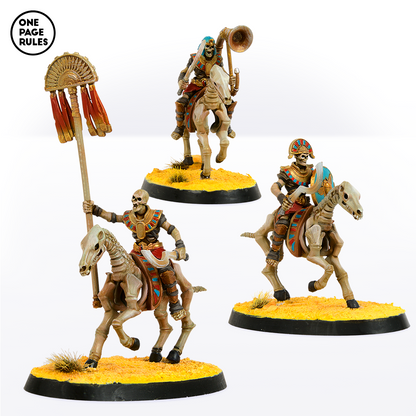 Skeleton Horsemen Command - Mummified Undead (3 Models)