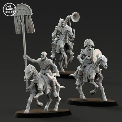 Skeleton Horsemen Command - Mummified Undead (3 Models)