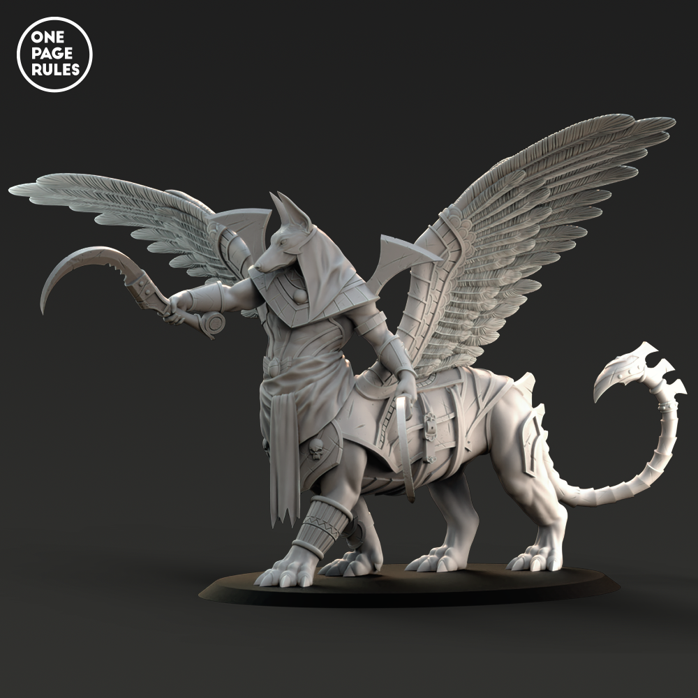 Sphinx Champion (Wings) - Mummified Undead (1 Model) – Miniature Horde