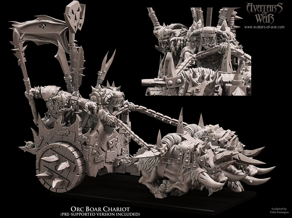 Orc Boar Chariot by Avatars of War