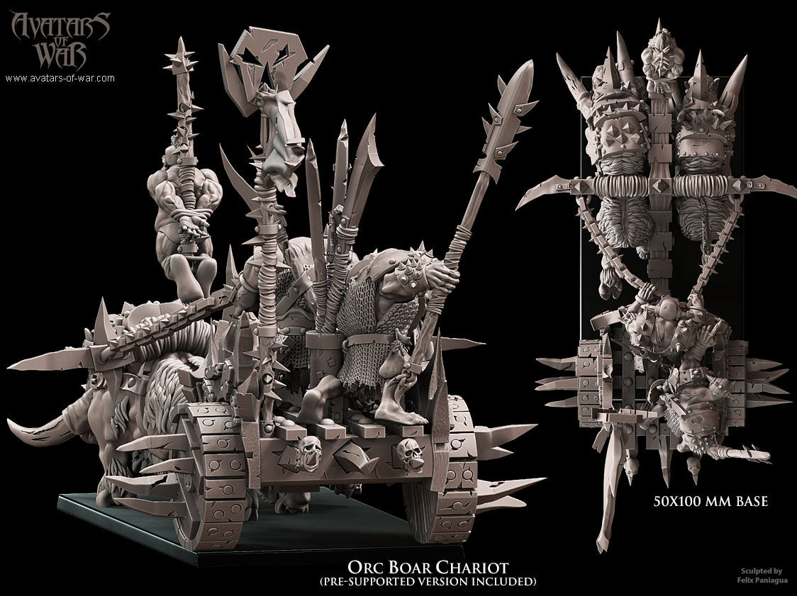 Orc Boar Chariot by Avatars of War