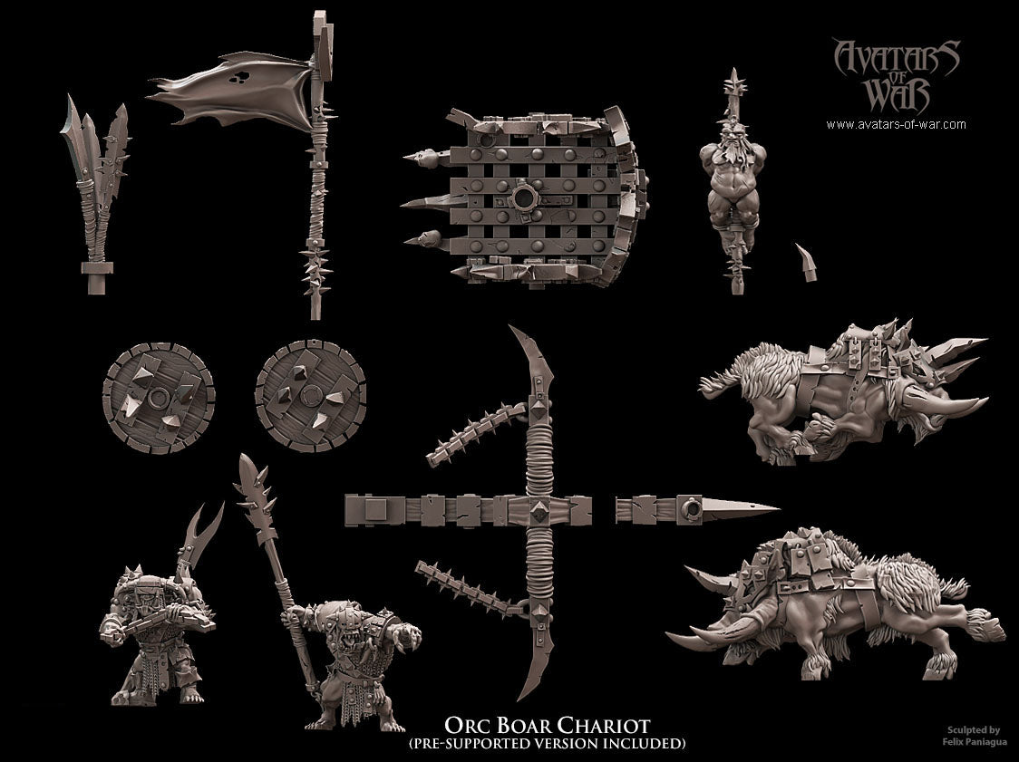 Orc Boar Chariot by Avatars of War