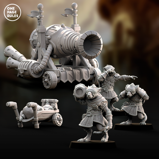 Ratmen Artillery (Cannon) - Ratmen (1+3 Models)