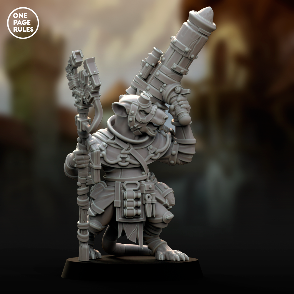 Champion (Engineer Launcher) - Ratmen (1 Model) – Miniature Horde